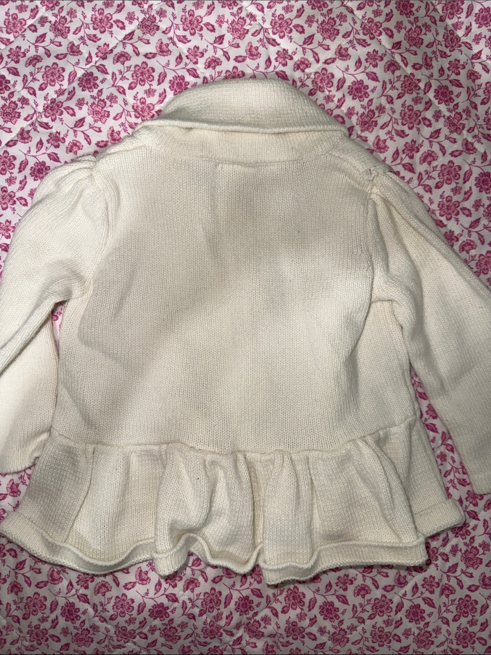 Gymboree Ivory Peplum Knit Cardigan - Picture 2 of 2
